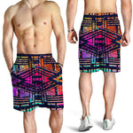 Ethnic Aztec Grunge Trippy Print Men's Shorts