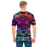 Ethnic Aztec Grunge Trippy Print Men's T-Shirt