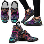 Ethnic Aztec Grunge Trippy Print Mesh Knit Shoes GearFrost