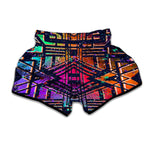 Ethnic Aztec Grunge Trippy Print Muay Thai Boxing Shorts