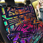 Ethnic Aztec Grunge Trippy Print Pet Car Back Seat Cover