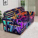 Ethnic Aztec Grunge Trippy Print Sofa Cover