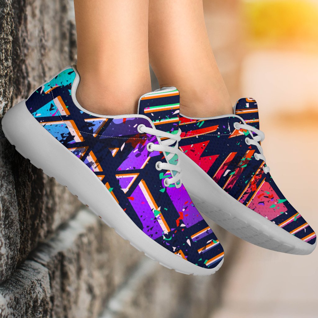 Ethnic Aztec Grunge Trippy Print Sport Shoes GearFrost