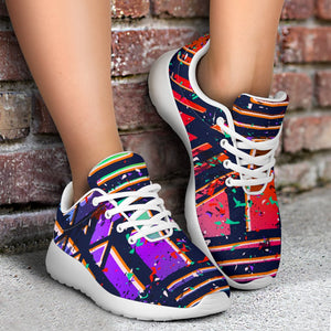 Ethnic Aztec Grunge Trippy Print Sport Shoes GearFrost