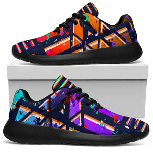 Ethnic Aztec Grunge Trippy Print Sport Shoes GearFrost