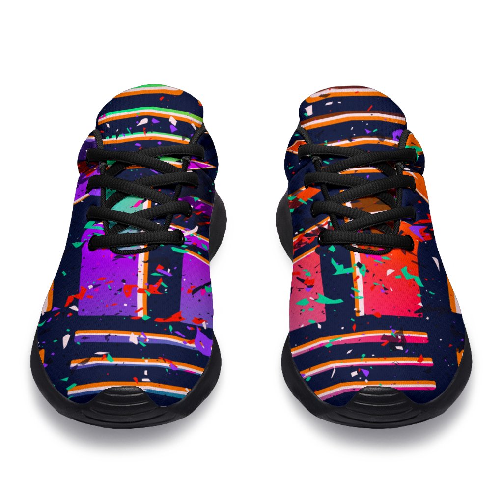 Ethnic Aztec Grunge Trippy Print Sport Shoes GearFrost