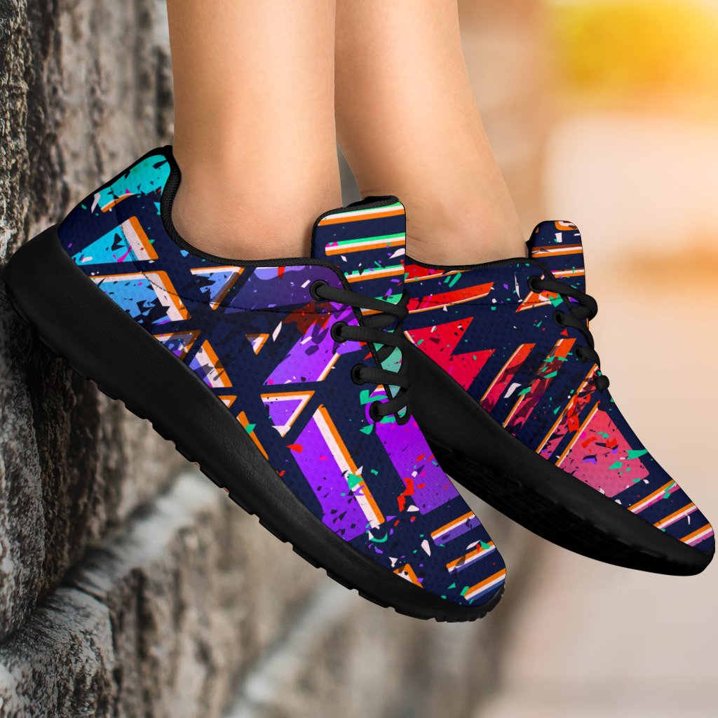 Ethnic Aztec Grunge Trippy Print Sport Shoes GearFrost