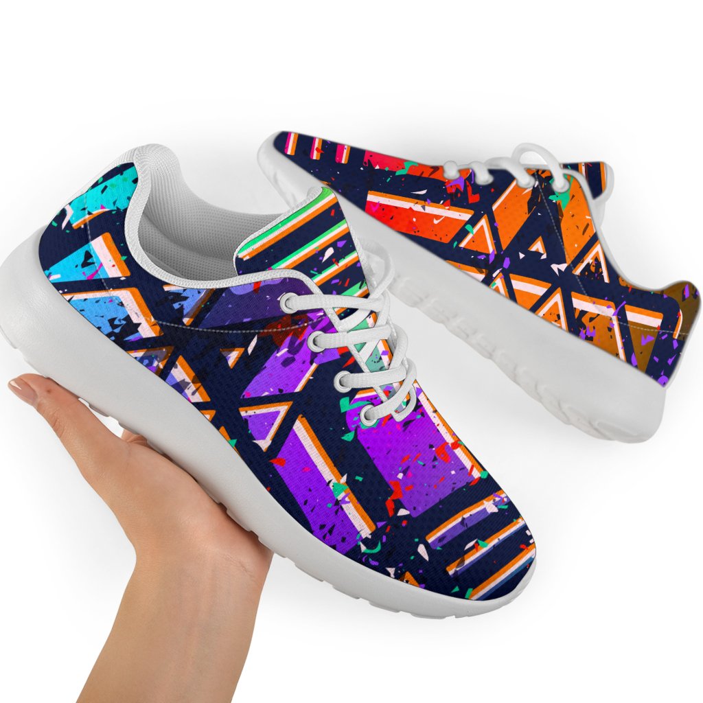 Ethnic Aztec Grunge Trippy Print Sport Shoes GearFrost