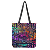 Ethnic Aztec Grunge Trippy Print Tote Bag