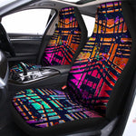 Ethnic Aztec Grunge Trippy Print Universal Fit Car Seat Covers