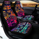 Ethnic Aztec Grunge Trippy Print Universal Fit Car Seat Covers