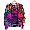 Ethnic Aztec Grunge Trippy Print Women's Crewneck Sweatshirt GearFrost