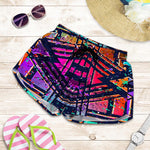 Ethnic Aztec Grunge Trippy Print Women's Shorts