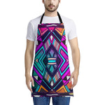 Ethnic Aztec Trippy Print Apron