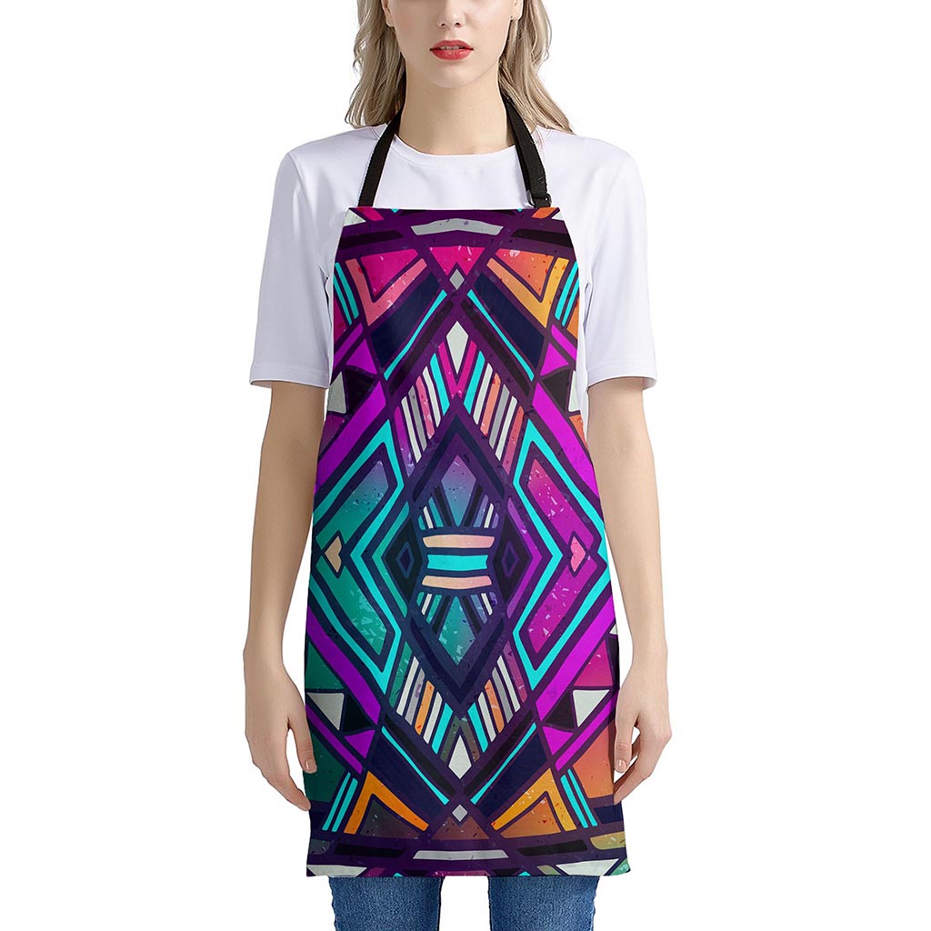 Ethnic Aztec Trippy Print Apron