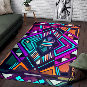 Ethnic Aztec Trippy Print Area Rug GearFrost