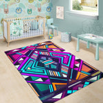 Ethnic Aztec Trippy Print Area Rug GearFrost