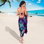 Ethnic Aztec Trippy Print Beach Sarong Wrap