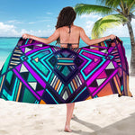 Ethnic Aztec Trippy Print Beach Sarong Wrap