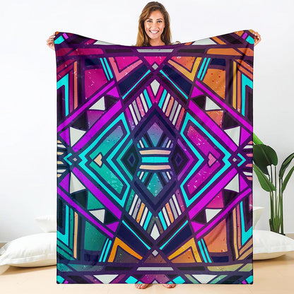 Ethnic Aztec Trippy Print Blanket