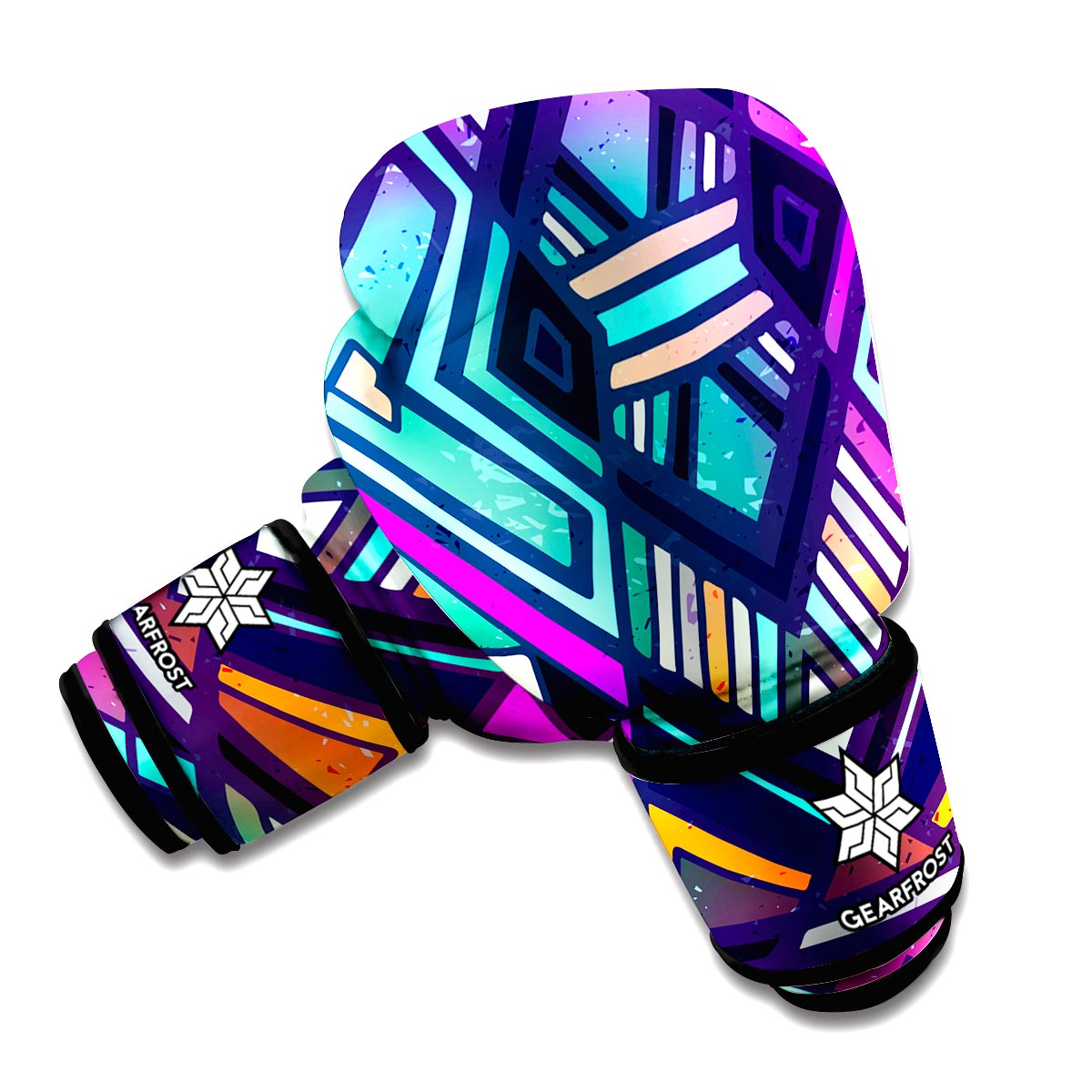 Ethnic Aztec Trippy Print Boxing Gloves