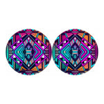 Ethnic Aztec Trippy Print Car Coasters
