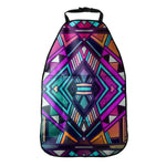 Ethnic Aztec Trippy Print Car Seat Organizers