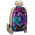 Ethnic Aztec Trippy Print Car Seat Organizers