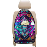 Ethnic Aztec Trippy Print Car Seat Organizers