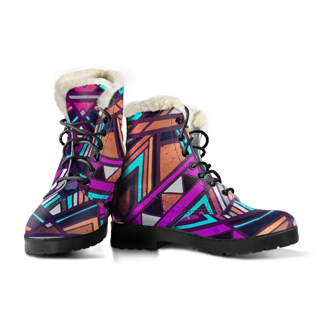 Ethnic Aztec Trippy Print Comfy Boots GearFrost