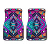 Ethnic Aztec Trippy Print Front Car Floor Mats