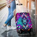 Ethnic Aztec Trippy Print Luggage Cover GearFrost