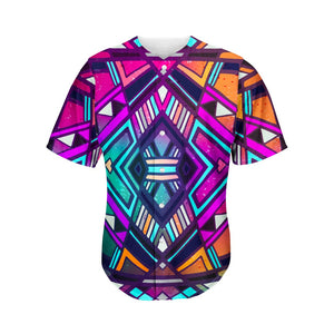 Ethnic Aztec Trippy Print Men's Baseball Jersey