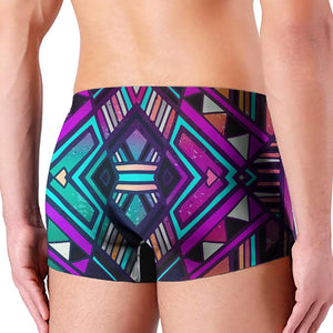 Ethnic Aztec Trippy Print Men's Boxer Briefs