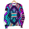 Ethnic Aztec Trippy Print Men's Crewneck Sweatshirt GearFrost