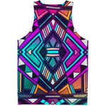 Ethnic Aztec Trippy Print Men's Tank Top