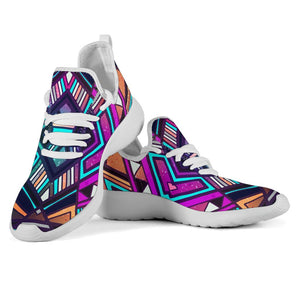 Ethnic Aztec Trippy Print Mesh Knit Shoes GearFrost