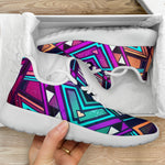 Ethnic Aztec Trippy Print Mesh Knit Shoes GearFrost