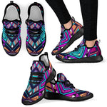 Ethnic Aztec Trippy Print Mesh Knit Shoes GearFrost