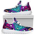 Ethnic Aztec Trippy Print Mesh Knit Shoes GearFrost