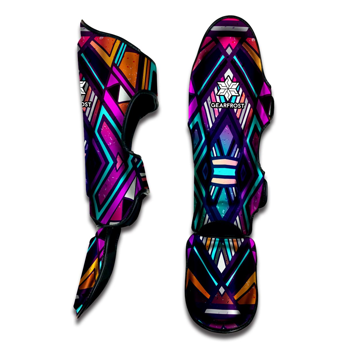 Ethnic Aztec Trippy Print Muay Thai Shin Guard