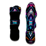 Ethnic Aztec Trippy Print Muay Thai Shin Guard