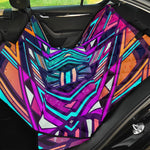 Ethnic Aztec Trippy Print Pet Car Back Seat Cover