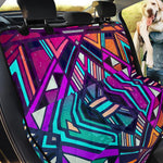 Ethnic Aztec Trippy Print Pet Car Back Seat Cover