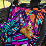 Ethnic Aztec Trippy Print Pet Car Back Seat Cover