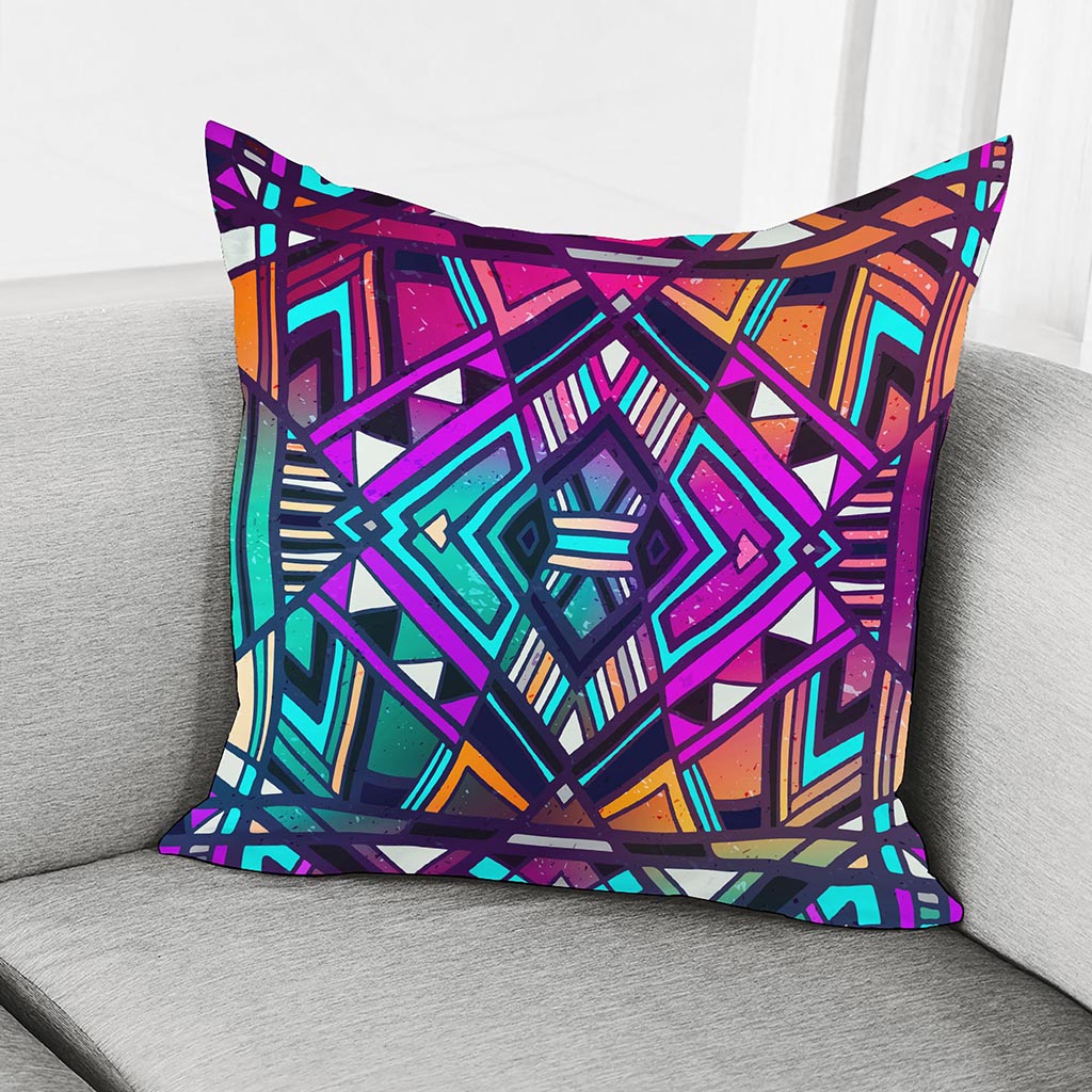 Ethnic Aztec Trippy Print Pillow Cover