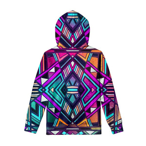 Ethnic Aztec Trippy Print Pullover Hoodie