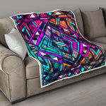 Ethnic Aztec Trippy Print Quilt