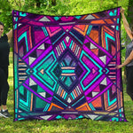 Ethnic Aztec Trippy Print Quilt