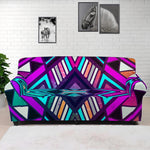 Ethnic Aztec Trippy Print Sofa Cover